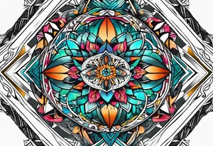 Geometric pattern tattoo idea