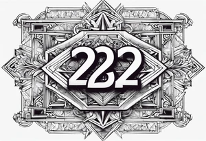 The number twentytwo tattoo idea
