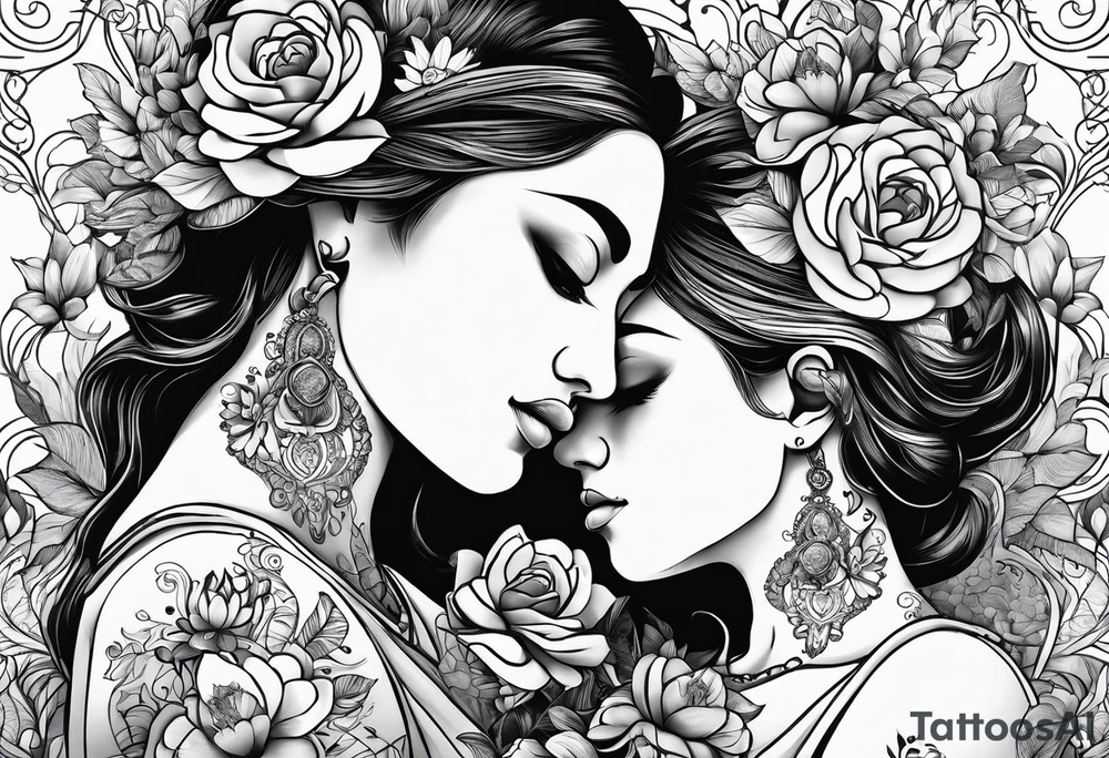 Matching tatoo mother and daughter
Mother was born on 1976, daughter in 2000
They like Flowers, aestic things, beautiful things tattoo idea