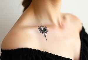 The sun and the moon cascading tattoo idea