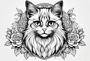 Cute kitten tattoo idea