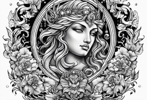 Poseidon mit beetenden Händen tattoo idea