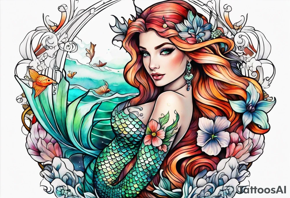 Mermaid tattoo idea