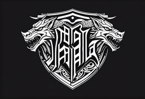 Valhalla sheild dragon tattoo idea