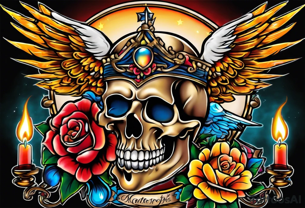 Old school torch tattoo idea