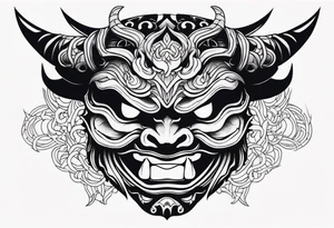 oni mask, tattoo idea