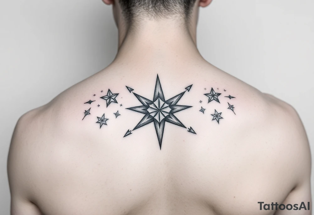stars with god tattoo idea
