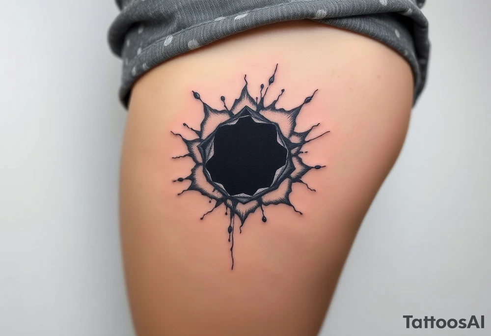 black hole tattoo idea