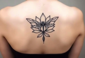 Lotus with dragonfly tattoo idea