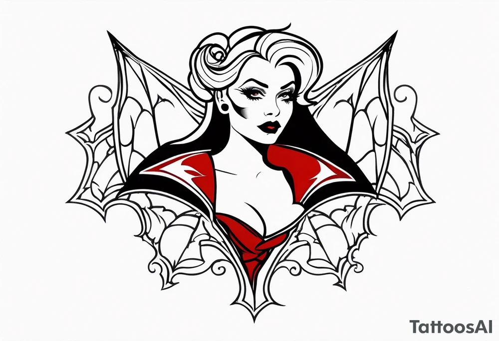 pinup vampire tattoo idea