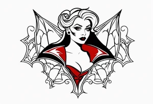 pinup vampire tattoo idea