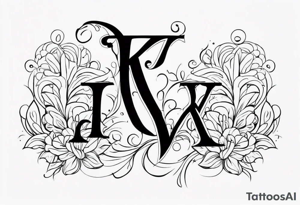 Starting with letter KV tattoo idea