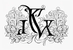 Starting with letter KV tattoo idea