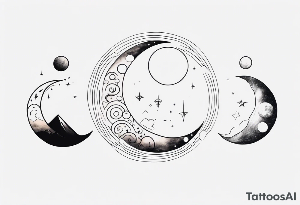 Lunar phases tattoo idea