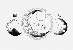 Lunar phases tattoo idea