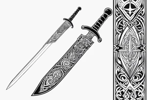 Valhalla sword tattoo idea