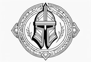 Ancient hoplite symbol tattoo tattoo idea