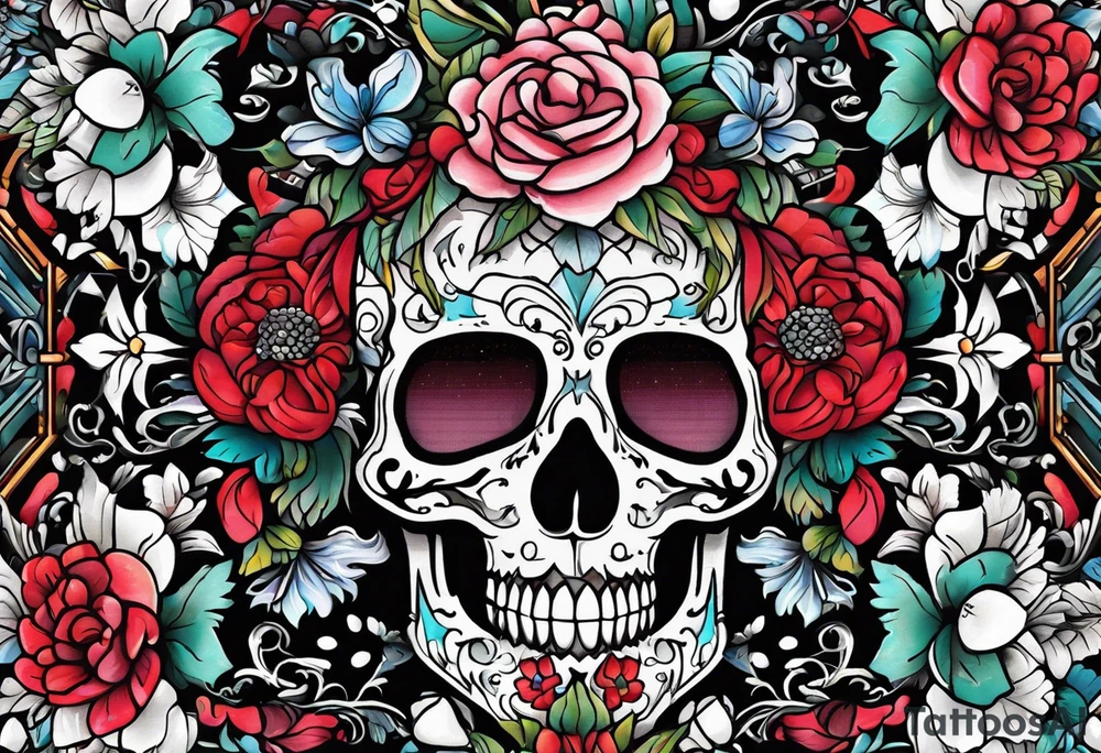 Cross stitch tattoo idea