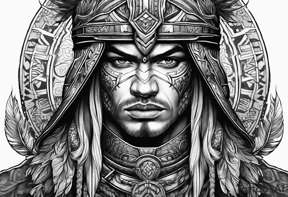 Wise warrior tattoo idea