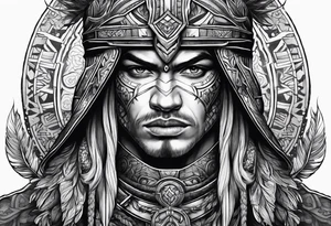 Wise warrior tattoo idea