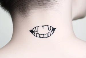 Seductive realistic teeth bite marks with the initials lrs tattoo idea