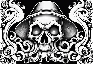 death rock squid tattoo idea