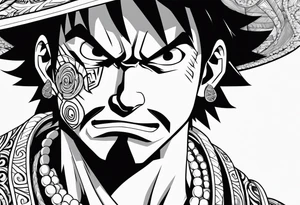 Luffy Gear 4, Maori tattoo idea