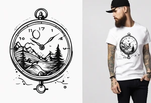 Very Simple tattoo combining elements of time, travel, and direction. It should take only an hour to finish. tattoo idea