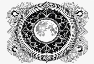 Cancer zodiac mandela moon tattoo idea