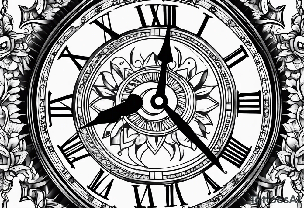 date dial tattoo idea
