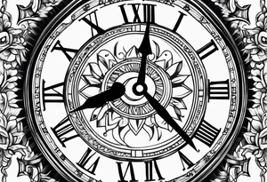 date dial tattoo idea