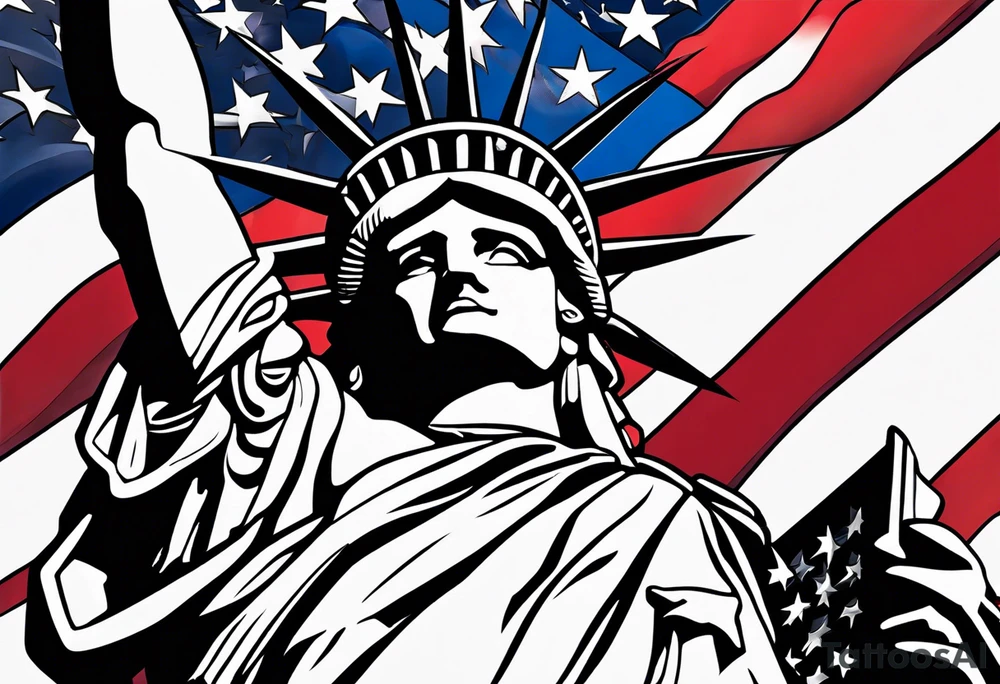 American flag tattoo idea