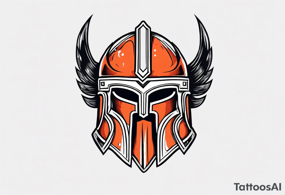 Spartan helmet tattoo idea