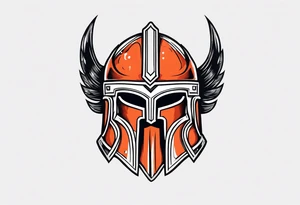 Spartan helmet tattoo idea