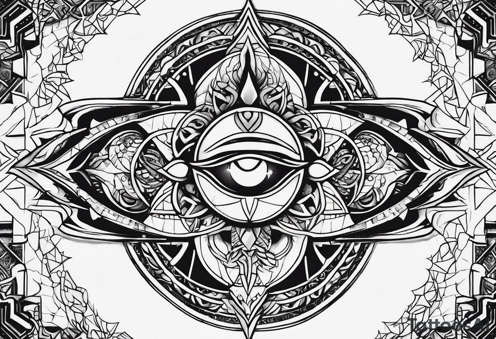 Dmt realm, third eye, spirits tattoo idea