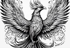 a phoenix symbolizing rebirth tattoo idea