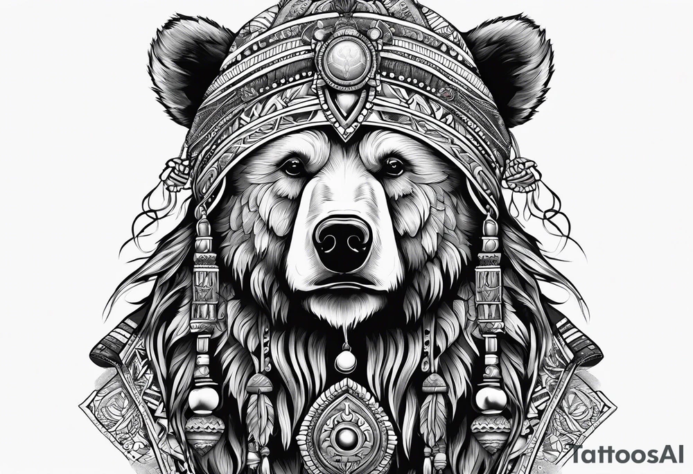 Bear Magi Medicine Man tattoo idea