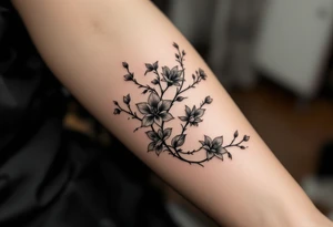 more so rare flowrs in a vine wrapped around my arm tattoo idea