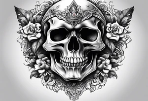 Wold skull tattoo idea