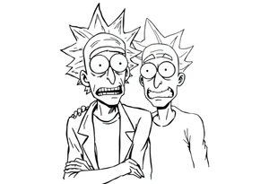 rick et morty tattoo idea