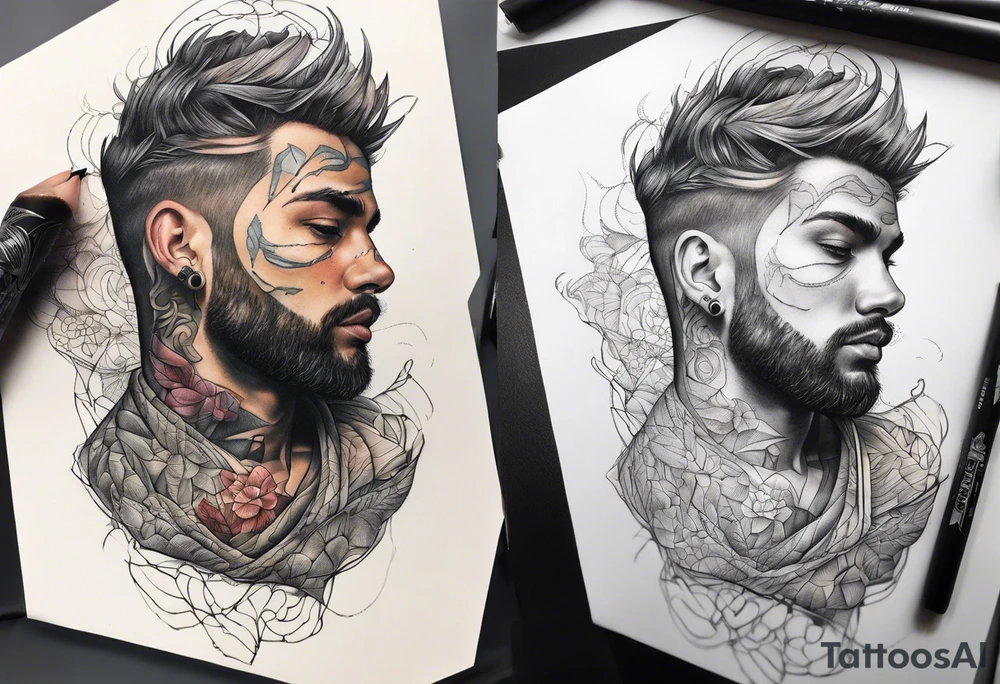stitching together a wound tattoo idea
