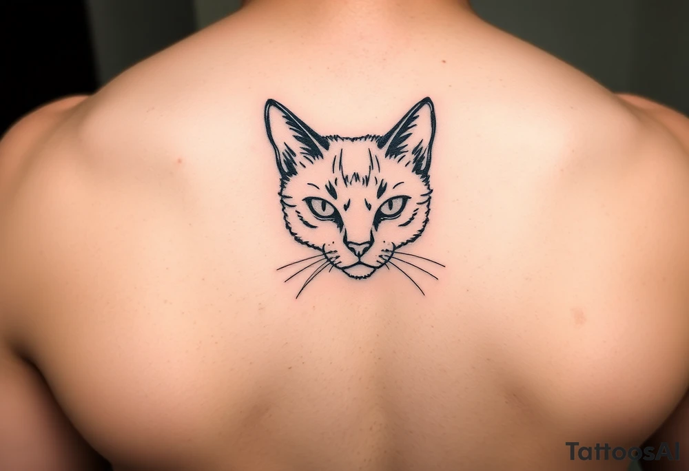 black cat tattoo idea