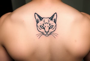 black cat tattoo idea