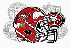 San Francisco 49er related American traditional tattoo idea