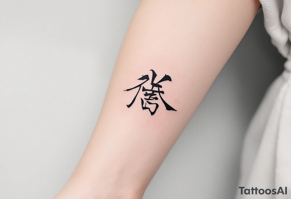 japanese characters for 力強い (Chikarazuyoi) – Powerful
Color: Dark crimson with bold black accents, symbolizing raw power and intensity. tattoo idea
