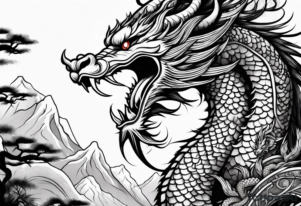 chinese dragon tattoo idea