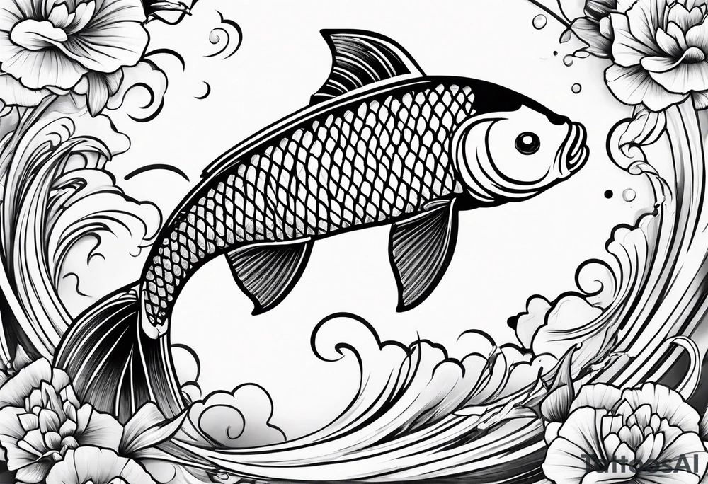 a koi fish tattoo idea