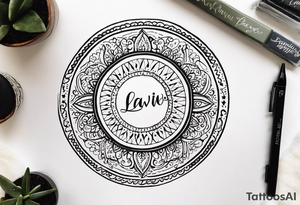 circle with written quote: "L a v i t a  è  c i ò  c h e  t i  a c c a d e  m e n t r e  s e i  i m p e g n a t o  a  f a r e  a l t r i  p r o g e t t i." tattoo idea