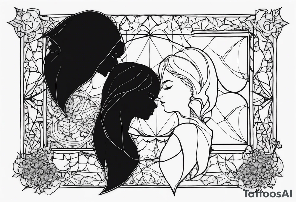 Our two shadows merge inseparably
Mend me to your side and never let go tattoo idea