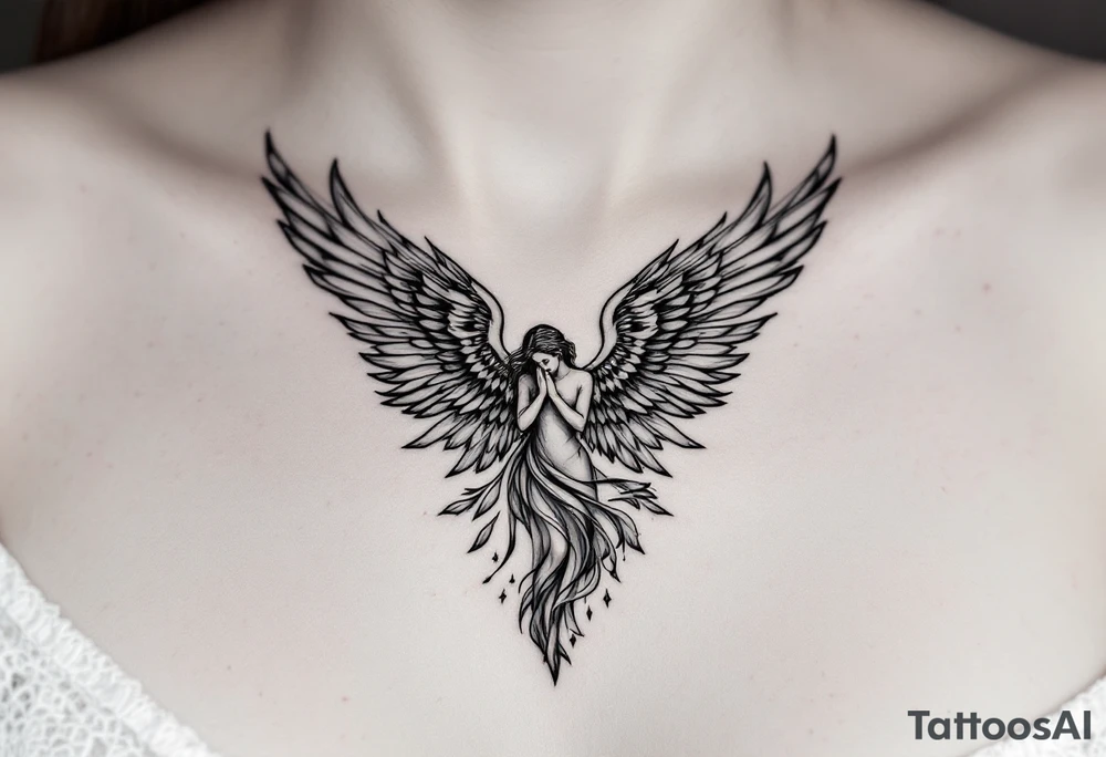 Angel tattoo tattoo idea